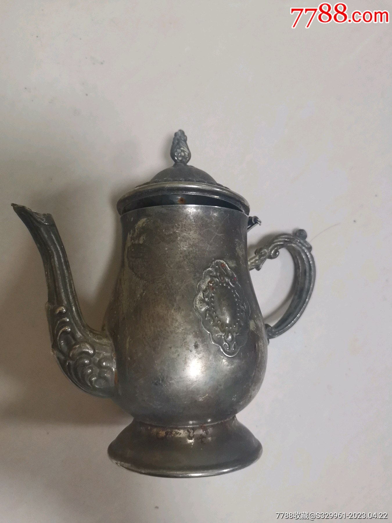 老物件银壶一个六个杯子转让成交后不退换珍品_其他银器_收藏知识