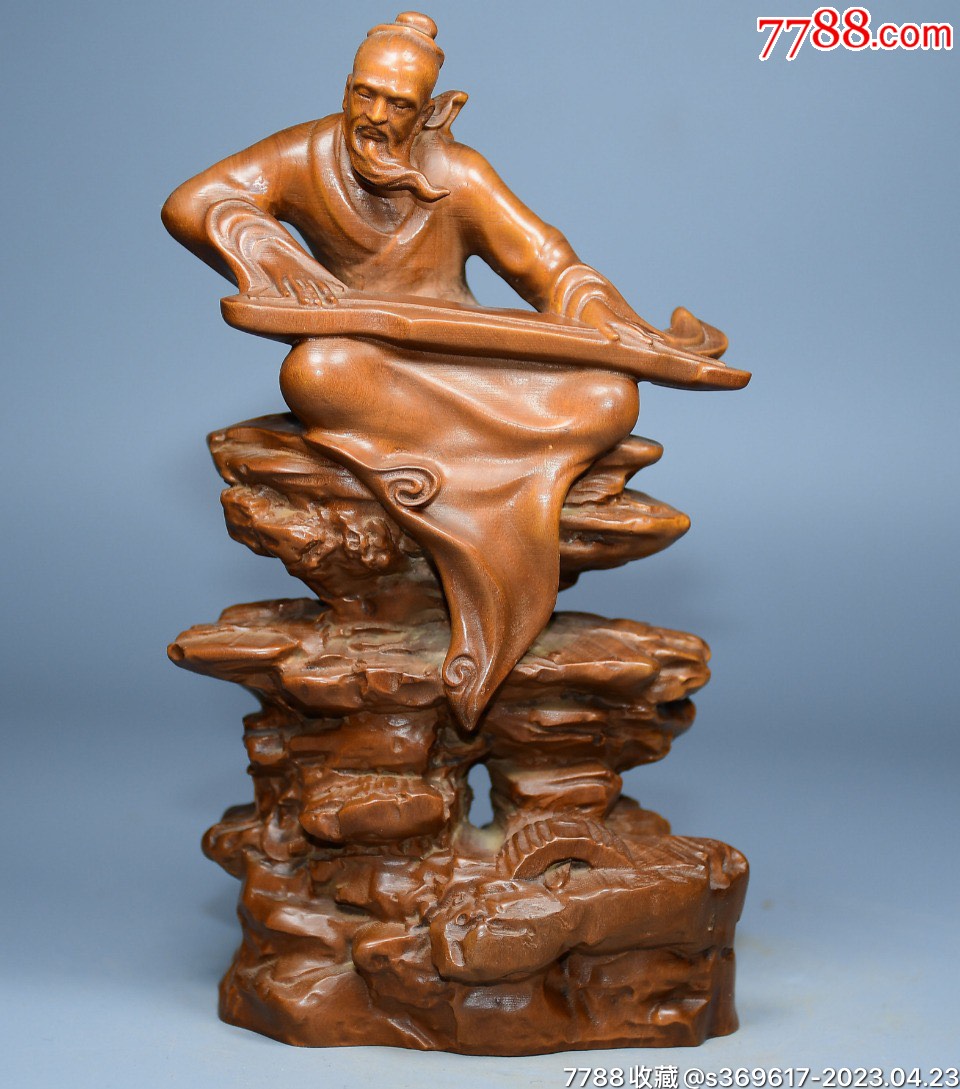 黄杨木伯牙抚琴_价格560元【华夏天府城】_第1张