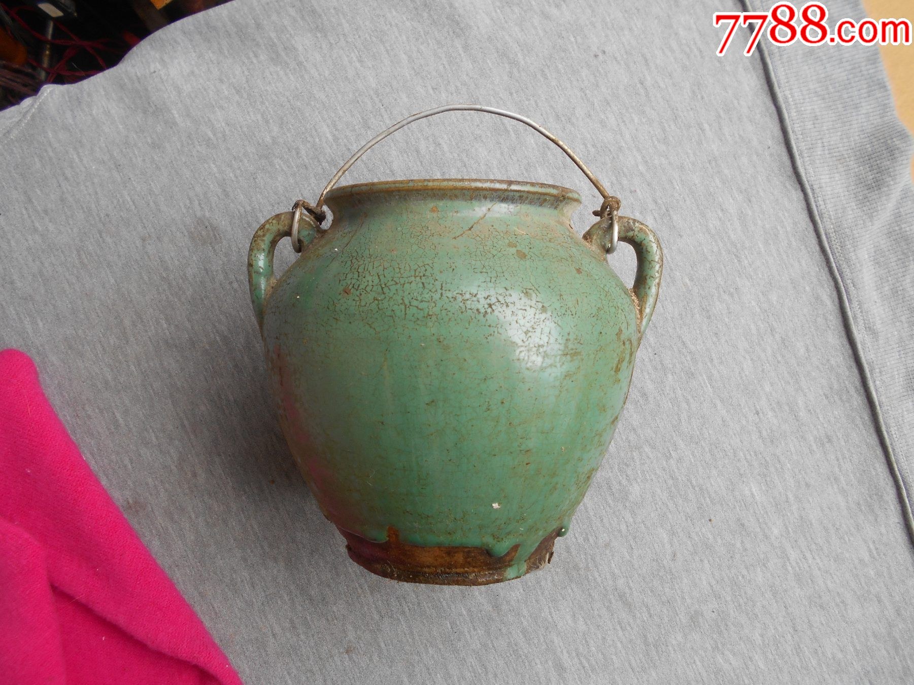 民国时期云南【华宁窑】绿釉小罐_价格60元【南飞雁】_第1张