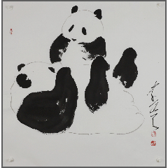 李正天,熊猫(著名油画家.山东临沂人,广州美术学院教授)