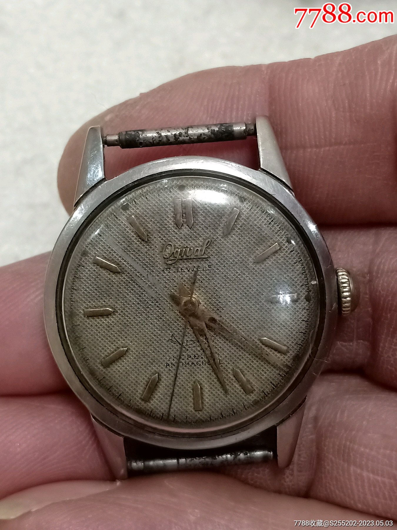 布纹盘面磨花机芯(小鱼)的爱其华男表_价格40元_第1张