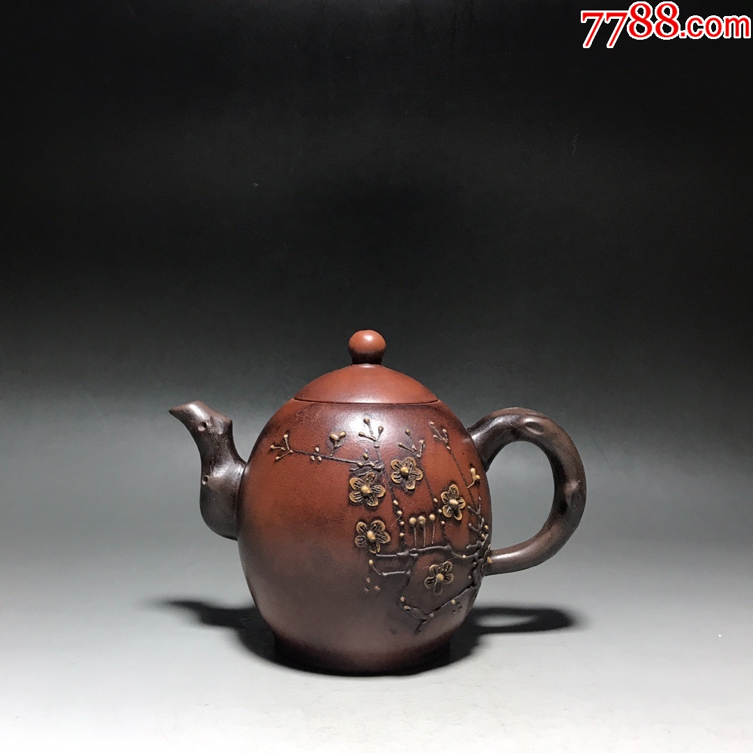 放漏e梅花紫砂壶早期旧藏精品珍藏低价格拍卖