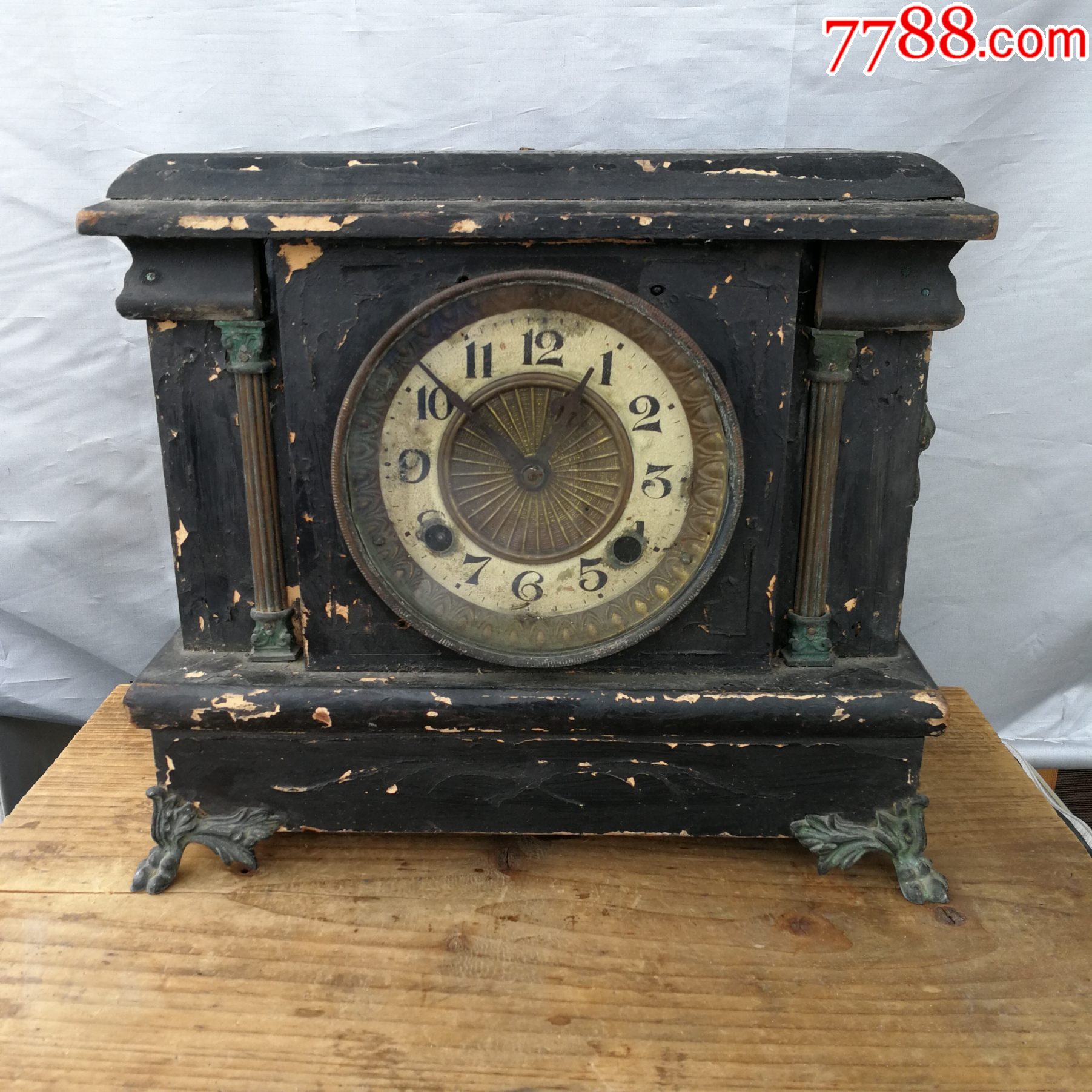 早期德国双狮耳座钟