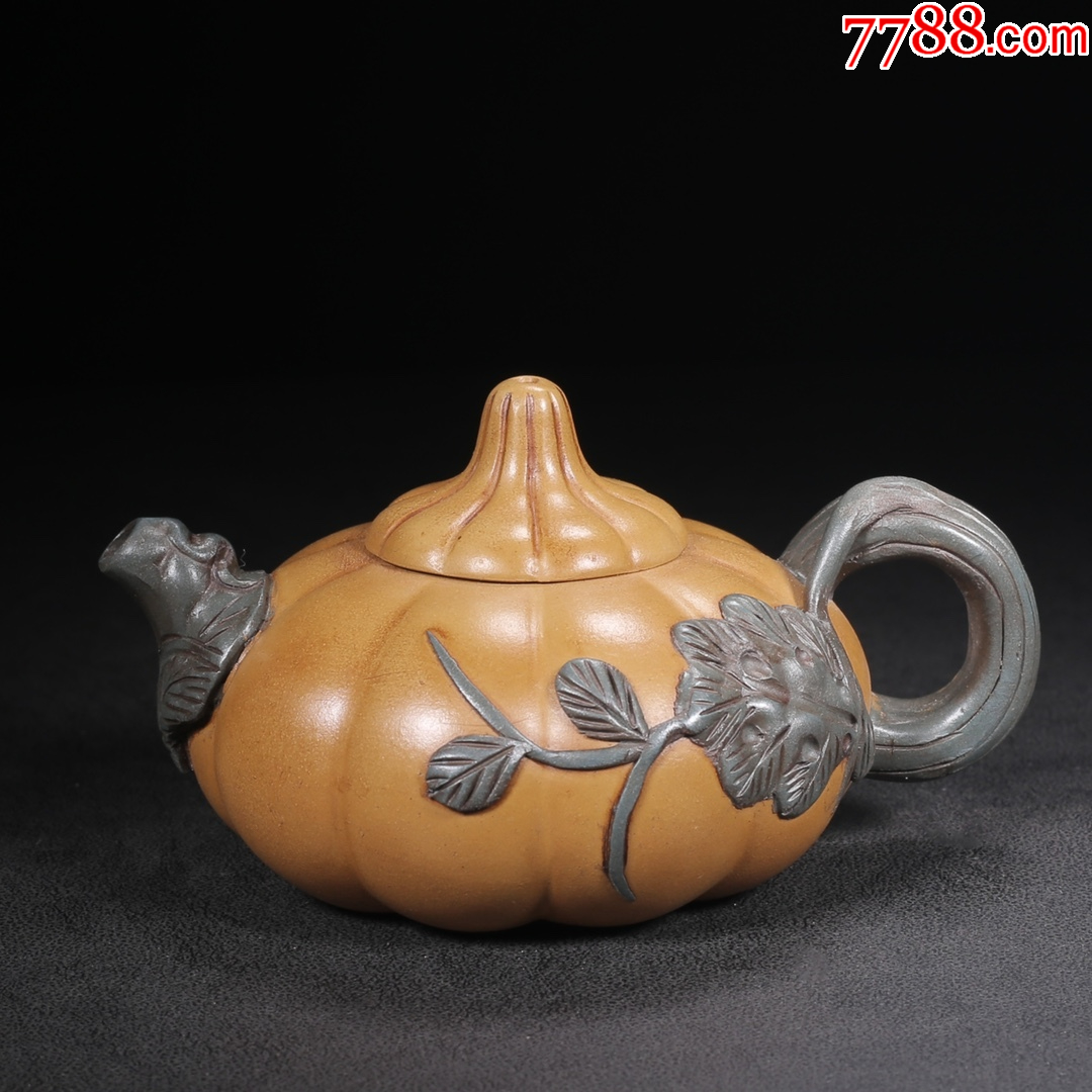 放漏e段泥南瓜紫砂壶早期旧藏精品珍藏低价格拍卖