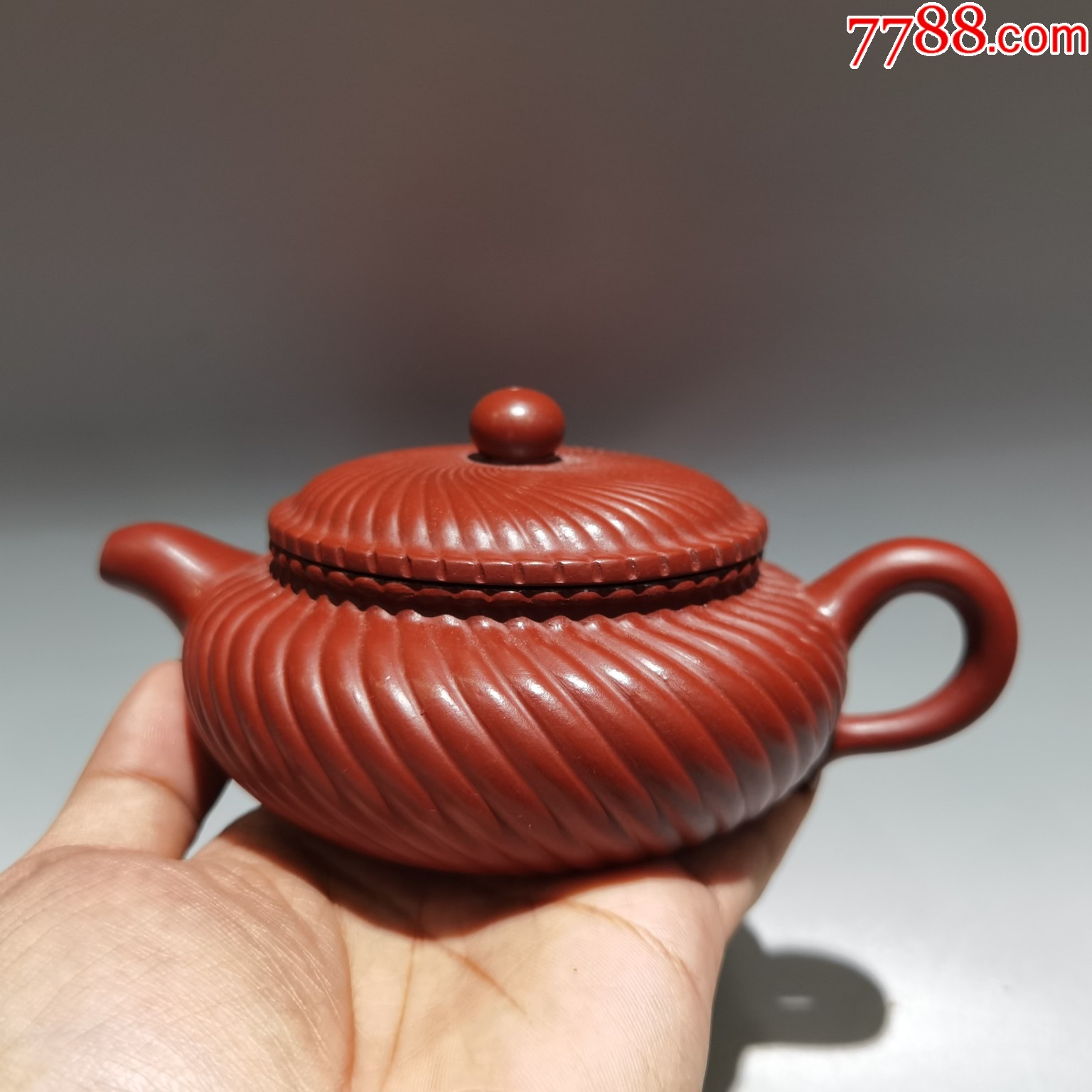 e【红泥筋纹紫砂壶】早期旧藏精品珍藏低价格拍卖_价格128元【华夏