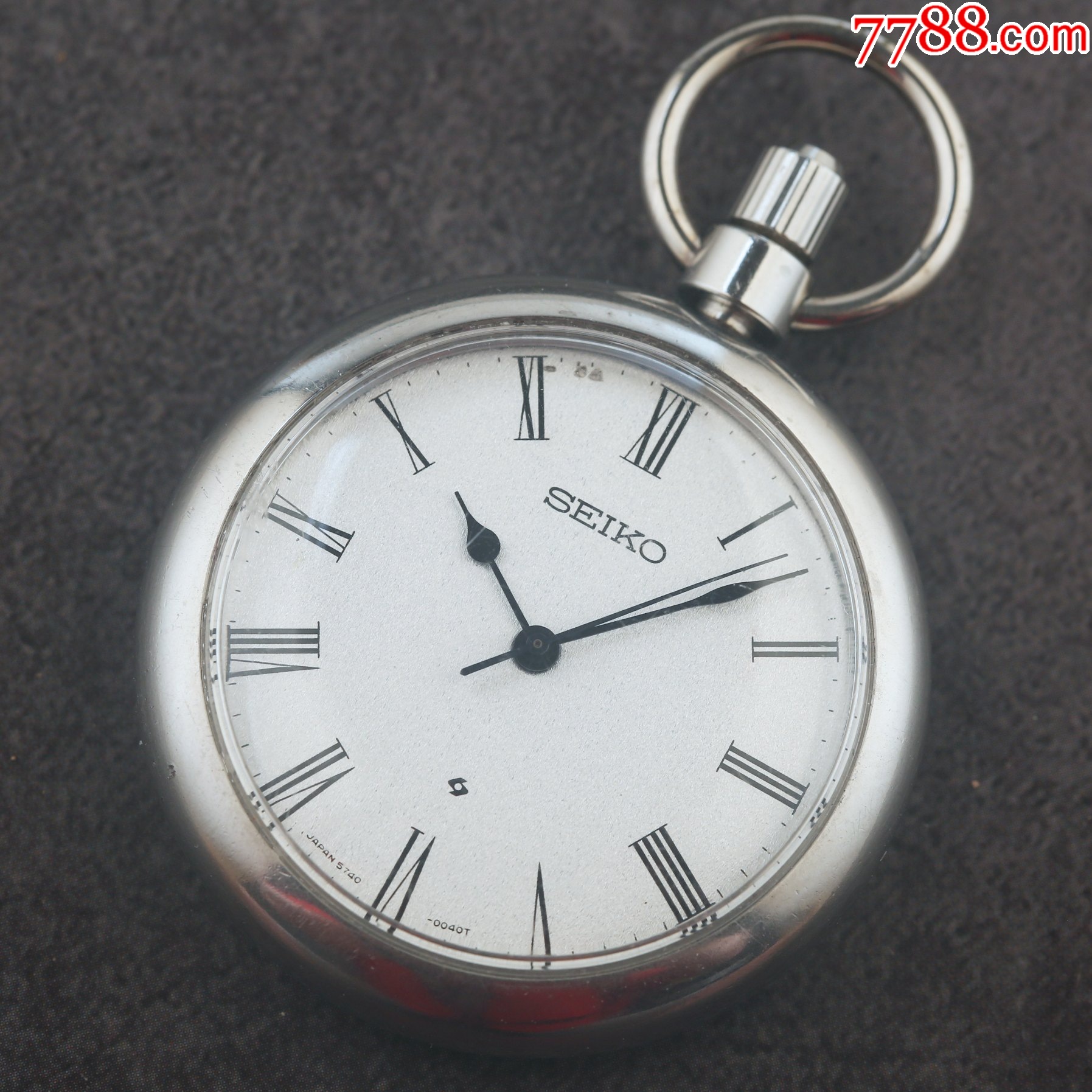 日本精工怀表经典5740c战机高频36000磨砂质感盘_小梁二手钟表店