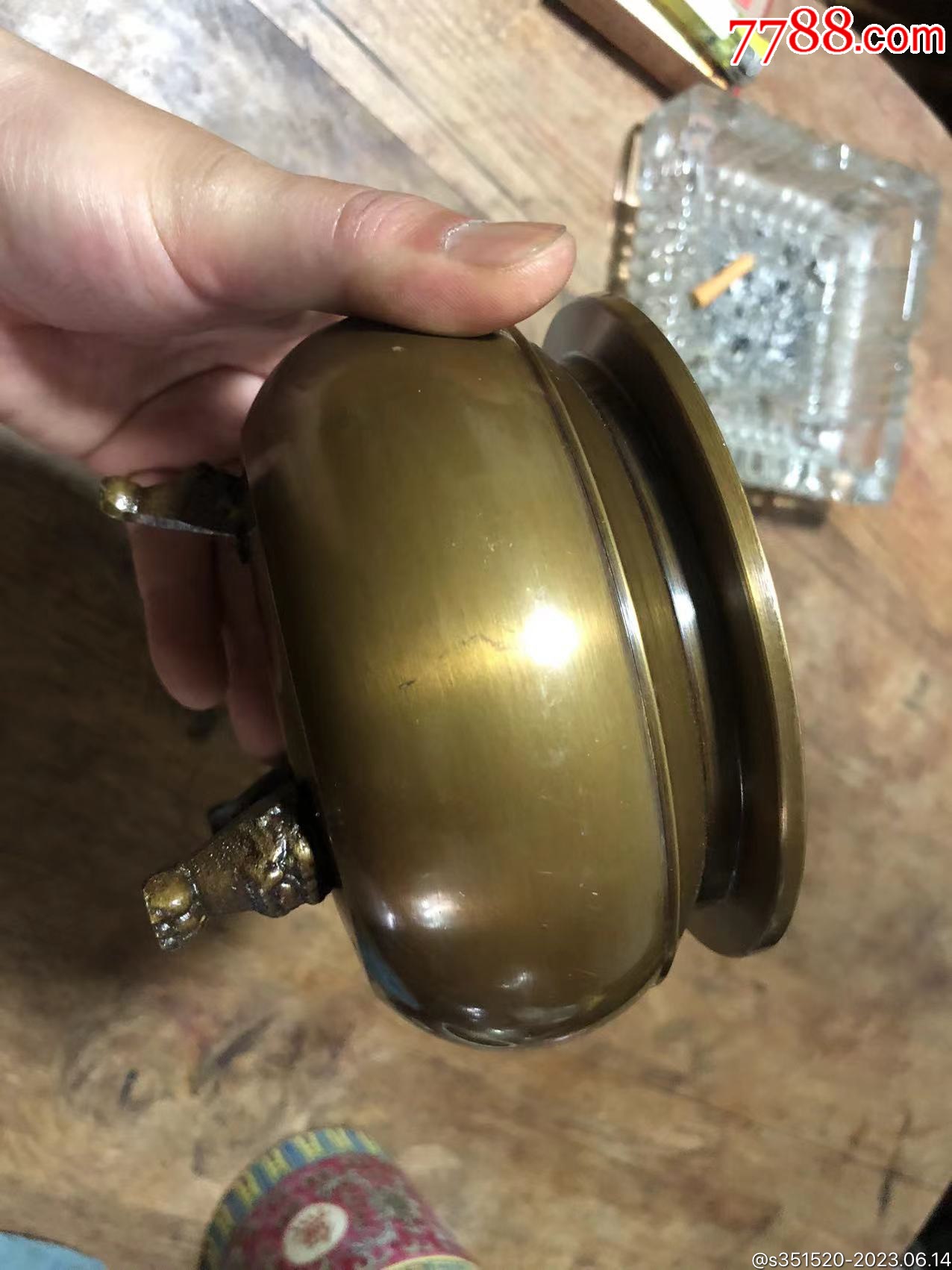 现代铜香炉照片内有尺寸重量_铜炉_鉴别图片_收藏价格_7788陶器收藏