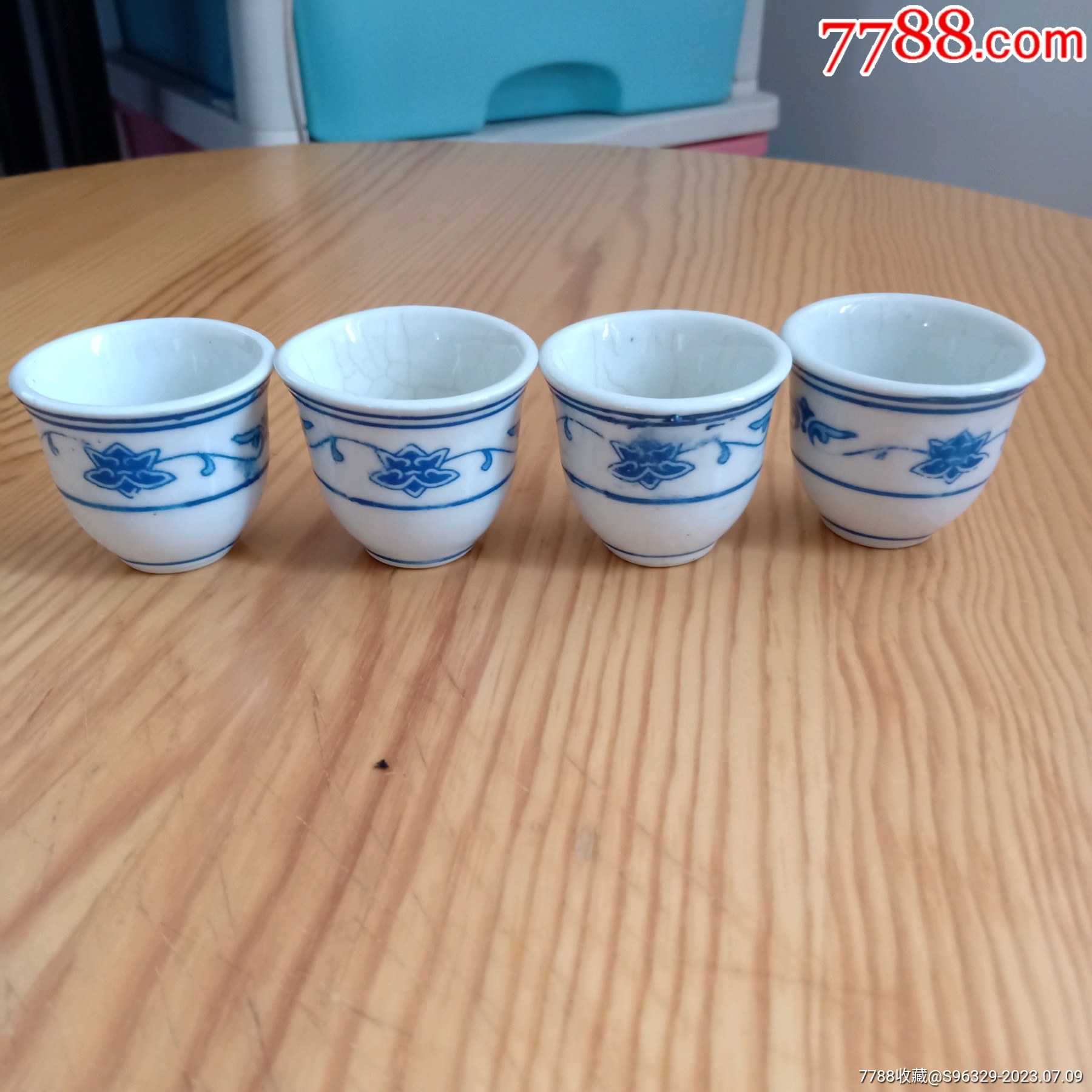 醴陵红旗瓷厂早期小酒杯5只同拍