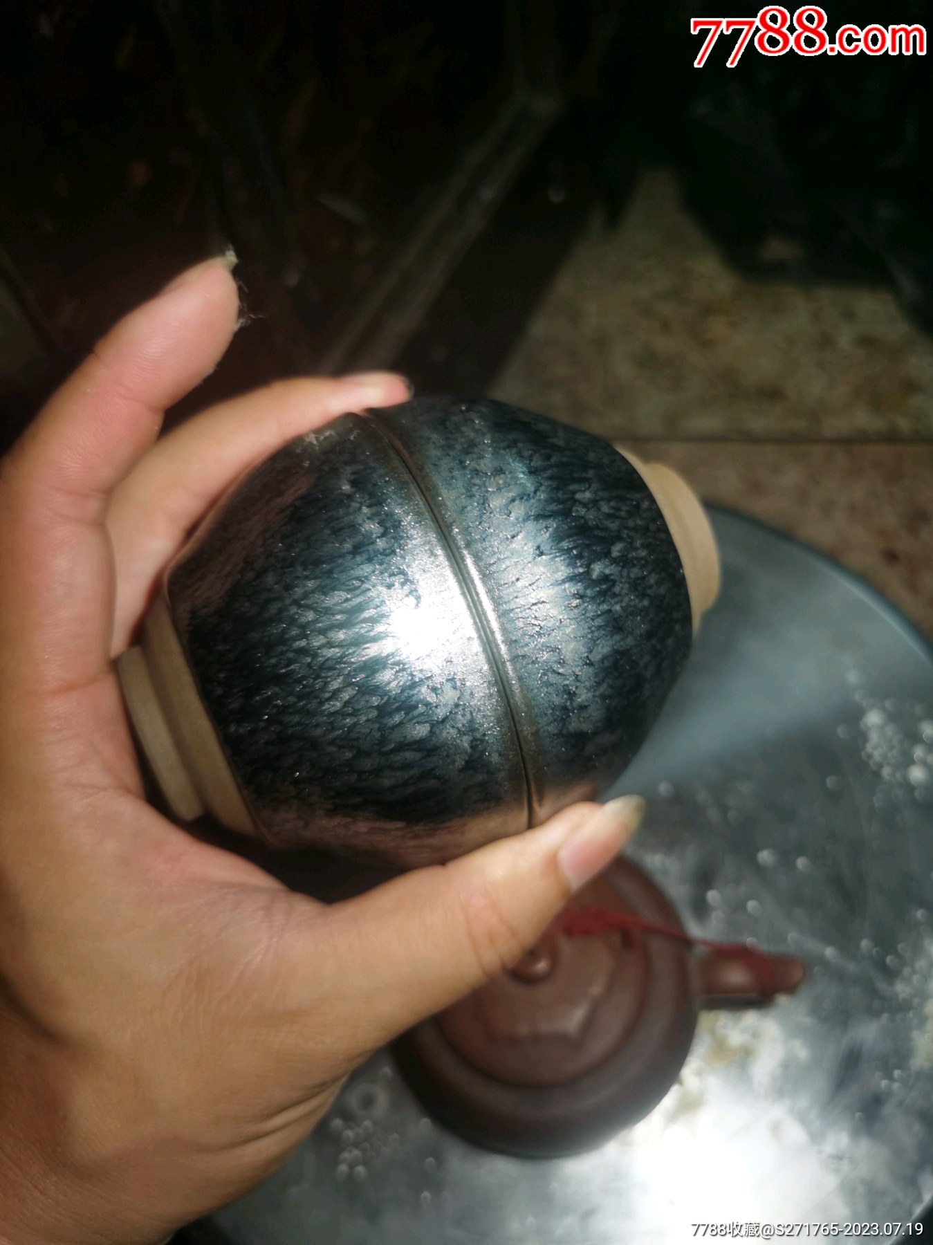 长华建盏茶杯一对_花釉/窑变瓷_鉴别图片_收藏价格_7788陶器收藏