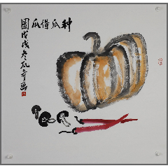 袁晓岑,花鸟(贵州普定人,中美协理事,画家,雕塑家)-价格:1388元-au3