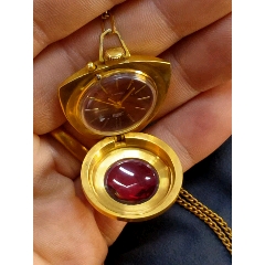 苏联金红宝石怀表,走时正常,au5