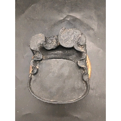 老易水古砚巧雕刻花天圆地方出口创汇时期