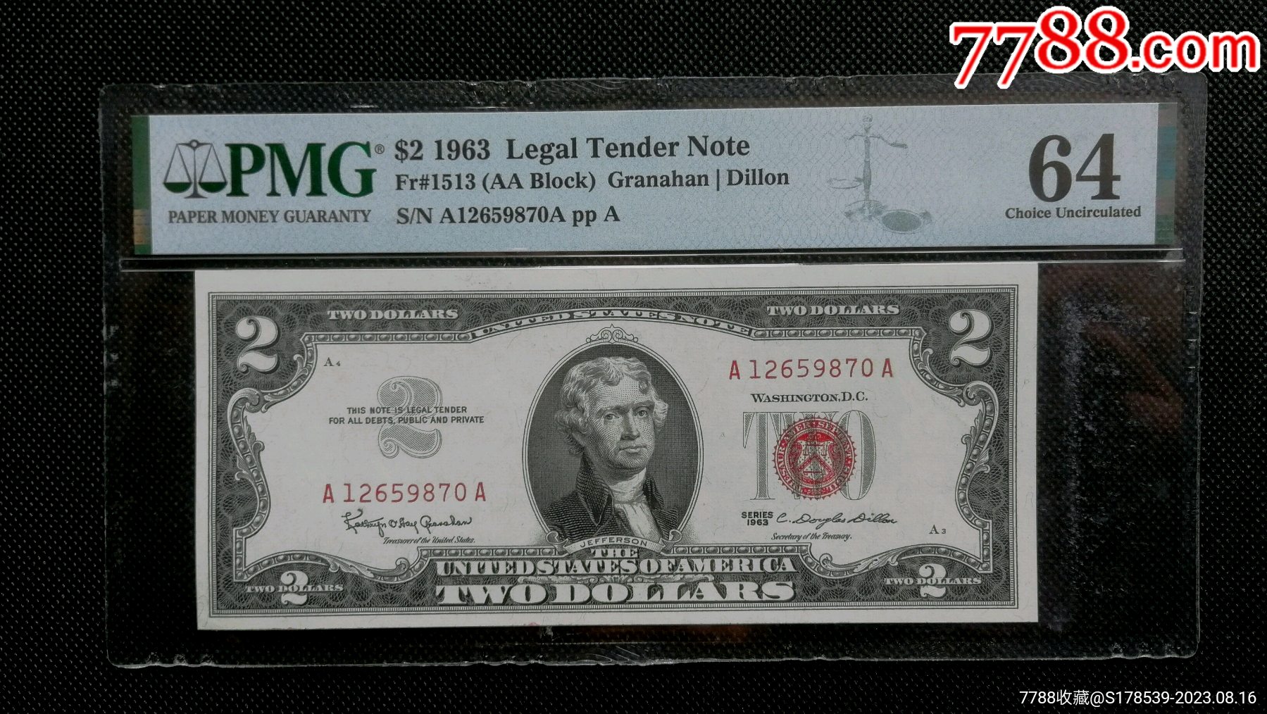 1963年2美元_价格396元_第1张