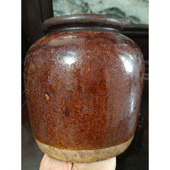 清代老的一只敦厚可爱的小瓮_酱釉瓷/紫金釉_淘古宝斋【7788马来玉】