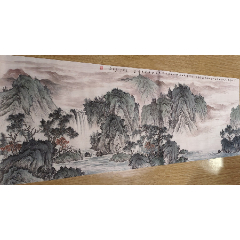 18070cm授权398元放漏中美协会员知名画家刘彦秀作品云海松涛