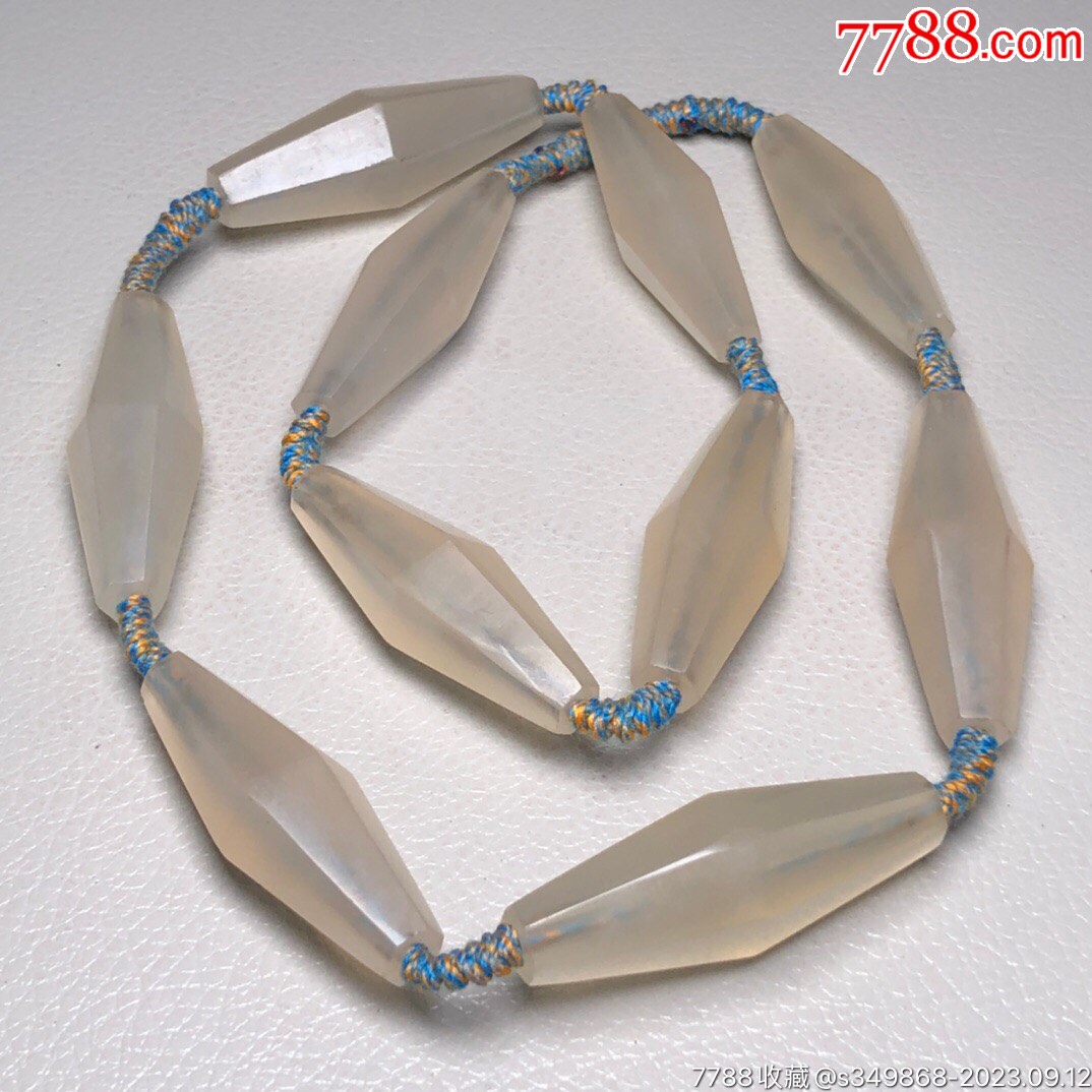 乡下偶遇白玛瑙六棱项链尺寸约4915毫米10颗玛瑙古自被视为美丽幸福
