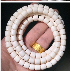 人工饲养鹿正宗精品鹿骨108颗佛珠天然鹿骨未脱脂藏式多圈桶珠老型珠