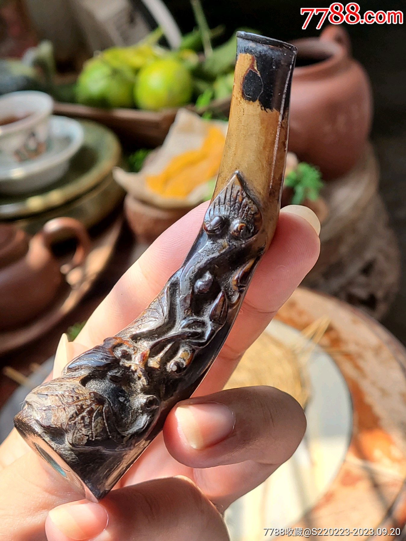 八十年代纯手工雕刻海柳烟斗