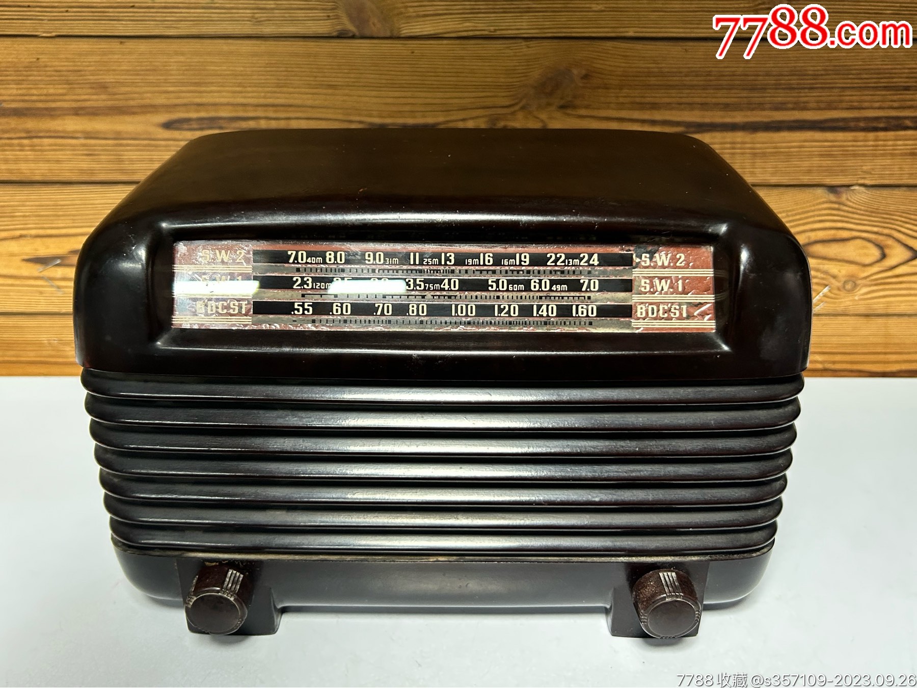 美国飞哥古董philco胶木电子管收音机好品