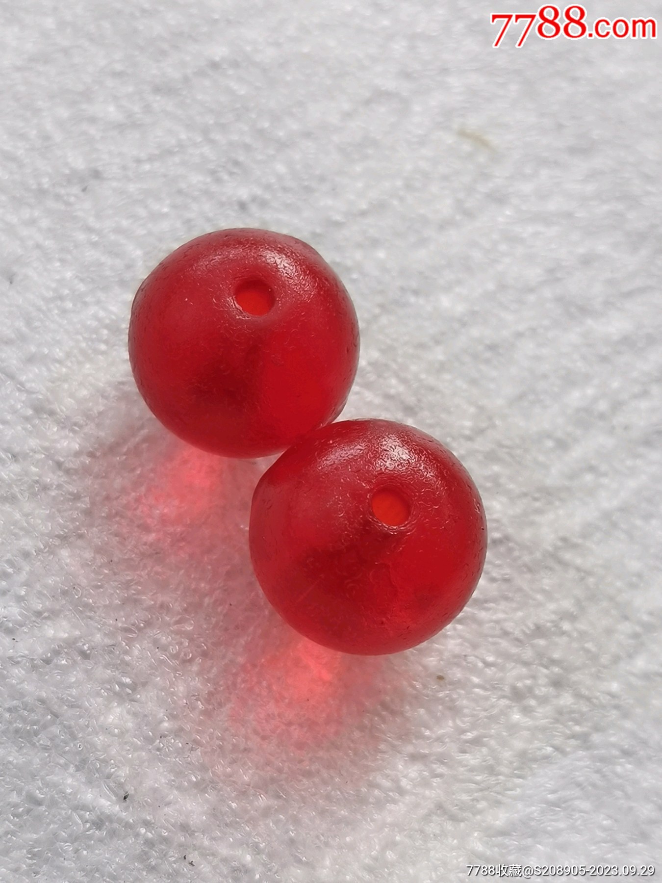 老琉璃珠2枚_价格18元【如意轩小虎】_第1张