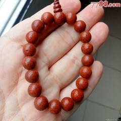 >小叶紫檀手串>民国时期海南黄花梨鬼眼珠手链一件_价格168元240_240