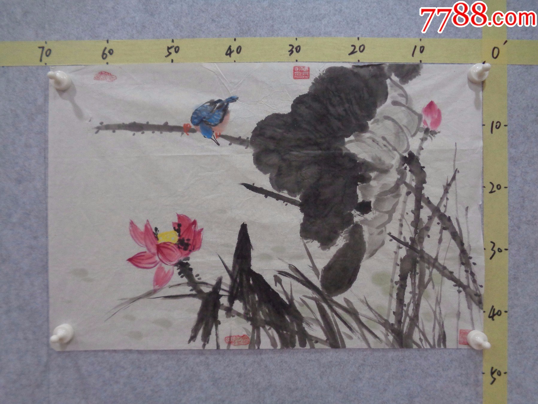 画922,本地一位藏家早年旧藏字画流出,绘画作品一幅(未装裱)_花鸟国画原作_逸墨书斋【7788收藏__收藏热线】
