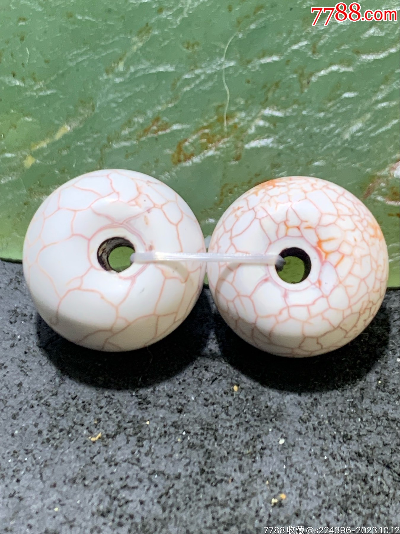 精美高玉化血丝玛瑙算盘一对,_价格9元_第1张