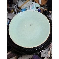 清代豆青釉盘子一个_青白瓷/影青瓷_图片鉴定_收藏价格_7788铜镜收藏