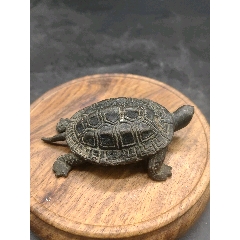 价格2800元【桃花源老货店】 99清代老铜龟摆件_8品￥88099老铜