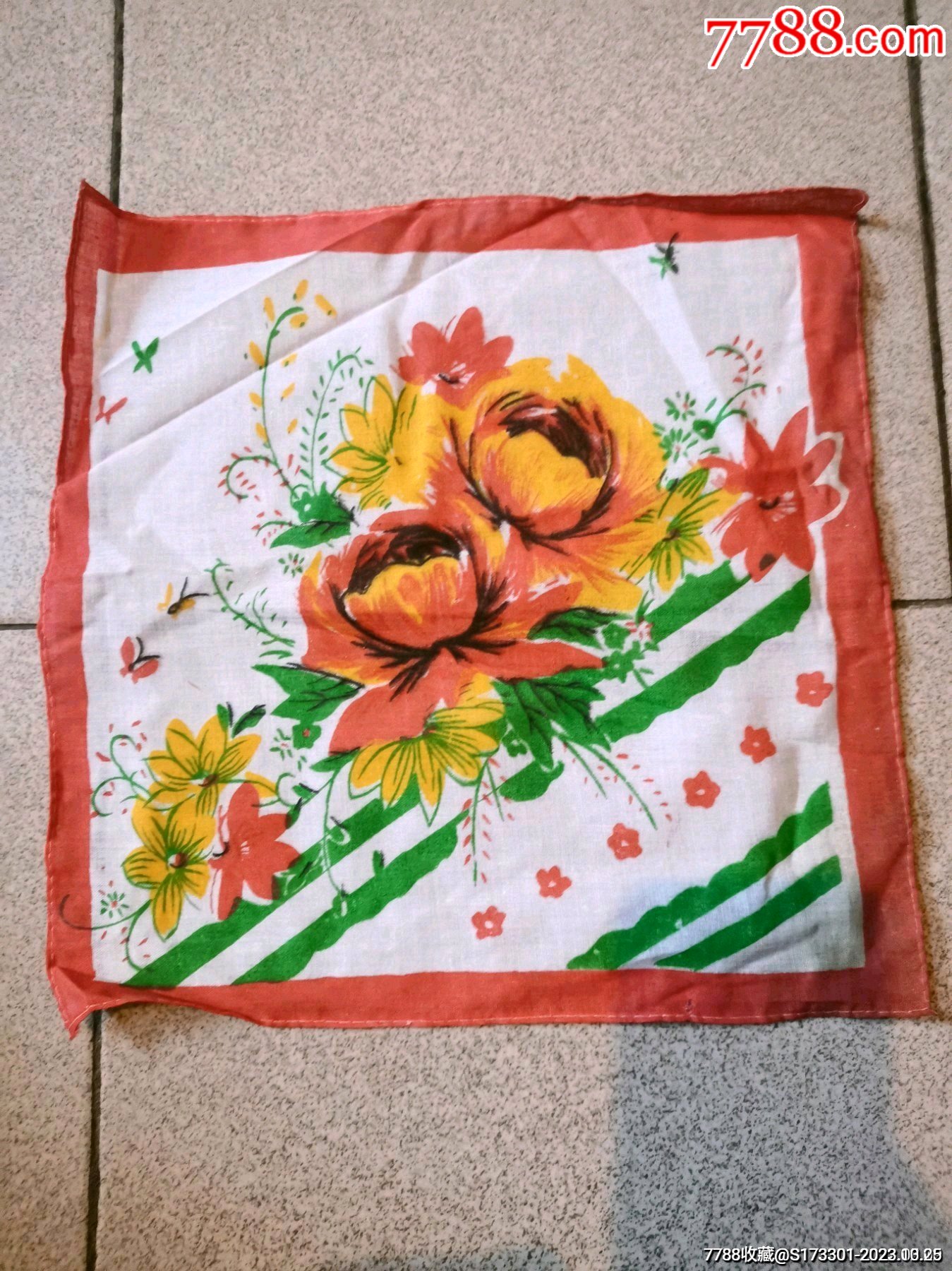 花卉,手绢手帕,近全新_手帕/手绢_江津往事【7788收藏__收藏热线】