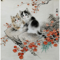 天来堂◆当代猫王秦文轩◆小品两只