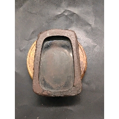 老易水古砚巧雕刻花天圆地方出口创汇时期