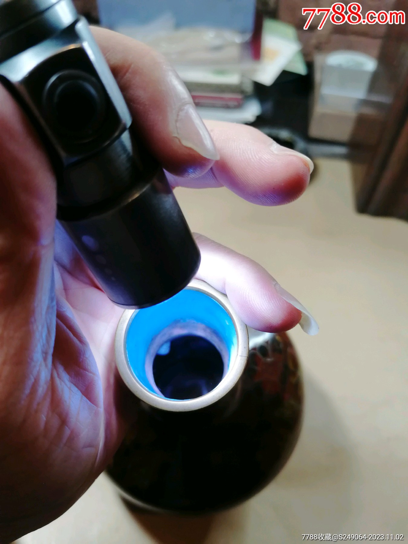 早期銅胎，景泰藍瓶，做工好，品相好，包真_價格168元_第14張_