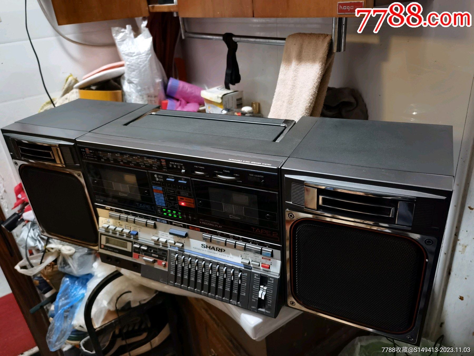 夏普gf一800收录机一台品相不错功能正常音质倍棒喜欢的来