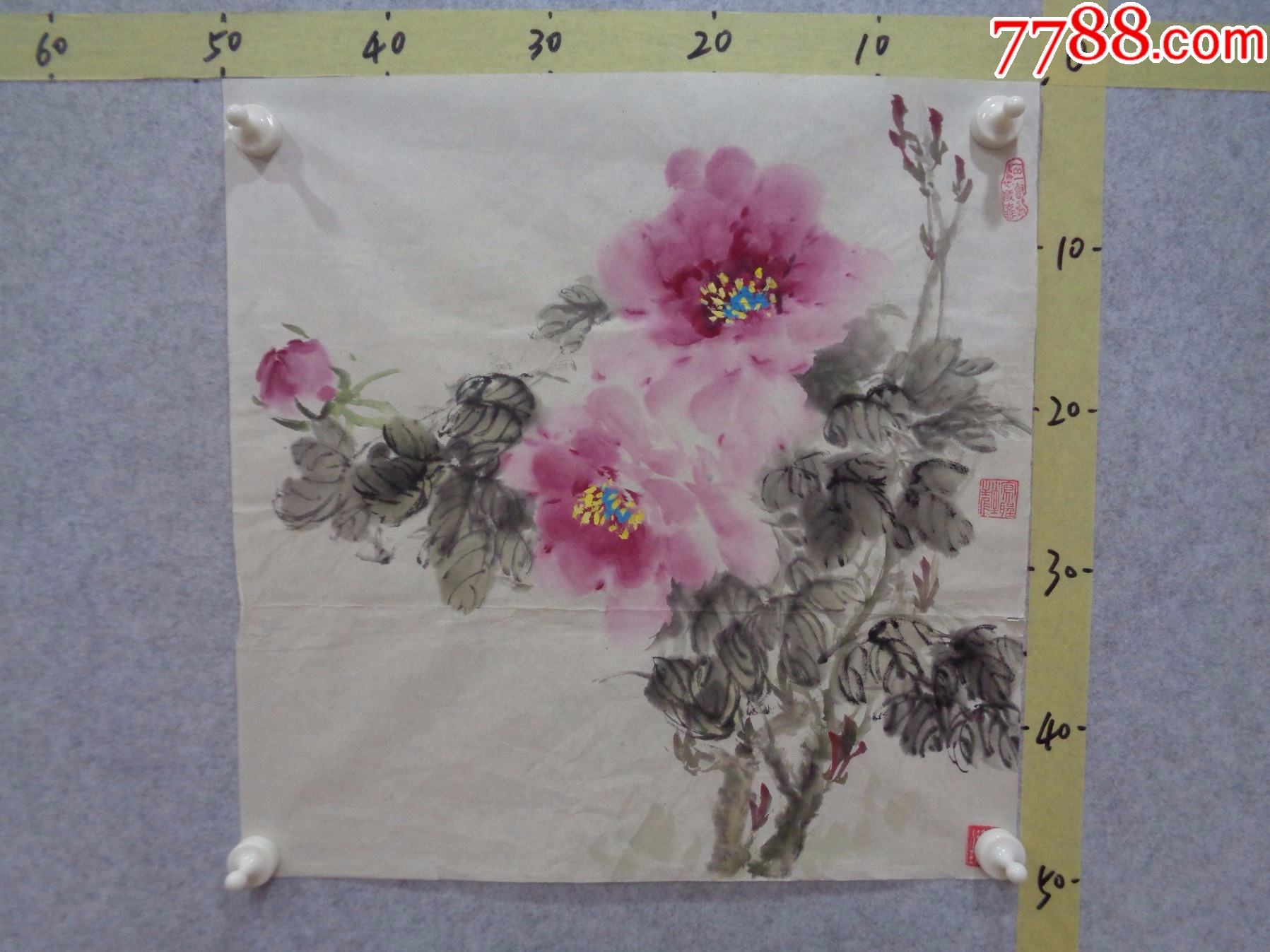 画12,本地藏家早年旧藏字画流出,绘画作品一幅(未装裱)_花鸟国画原作_逸墨书斋【7788收藏__收藏热线】
