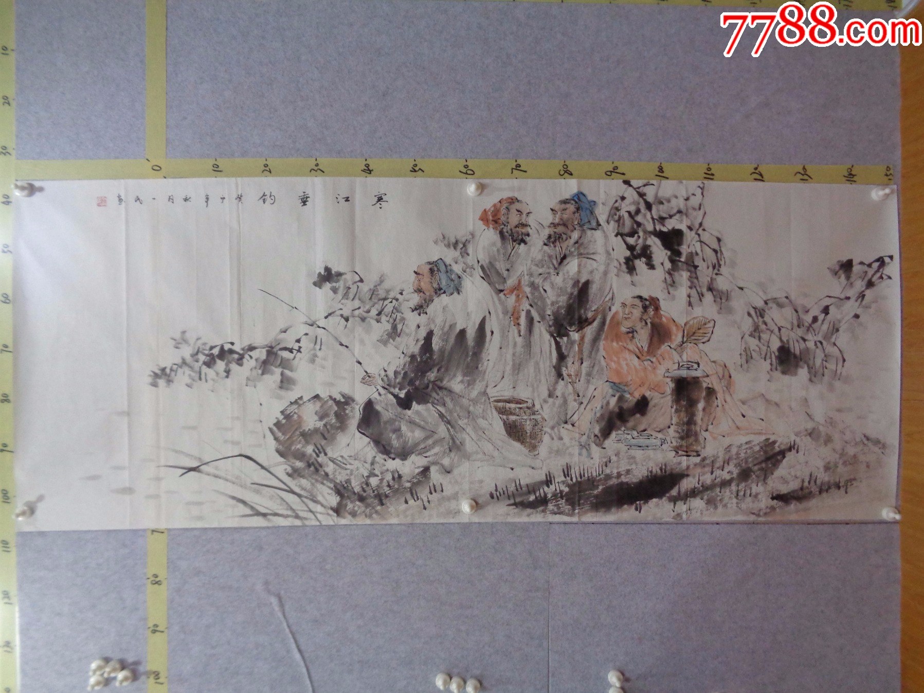 精28,本地藏家早年旧藏字画流出,大幅人物画作一幅(未装裱,小六尺)_人物国画原作_逸墨书斋【7788收藏__收藏热线】