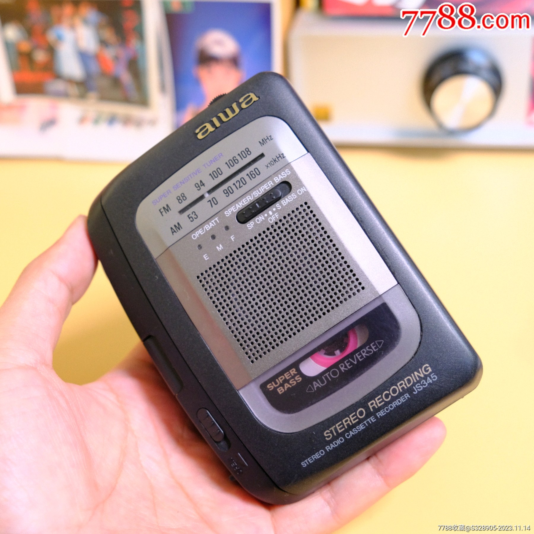 爱华经典型号js345磁带随身听