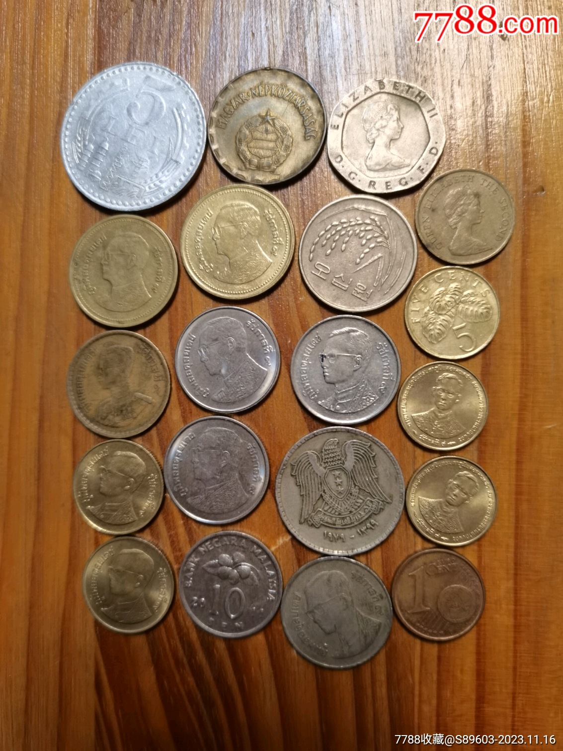 各种国家硬币20枚