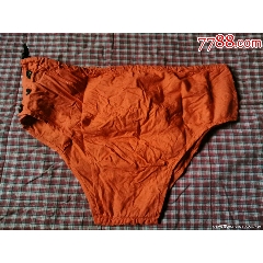 老式红色棉布游泳裤裤衩,无破