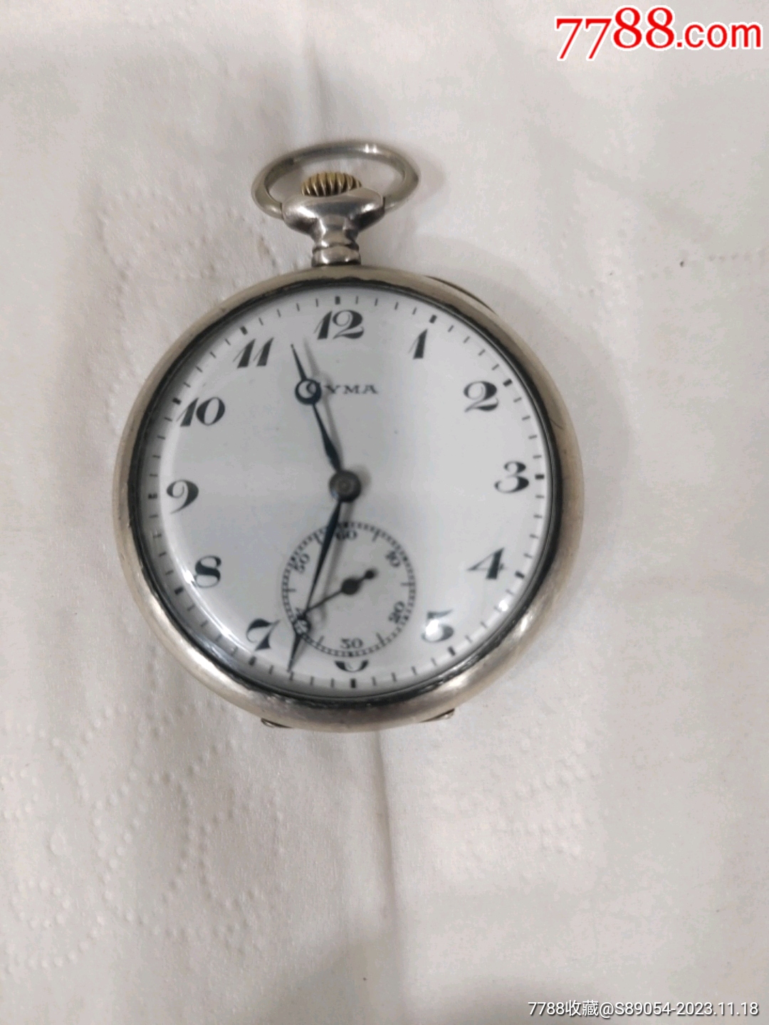 漂亮的白瓷盘900纯银西马怀表_价格240元_第1张