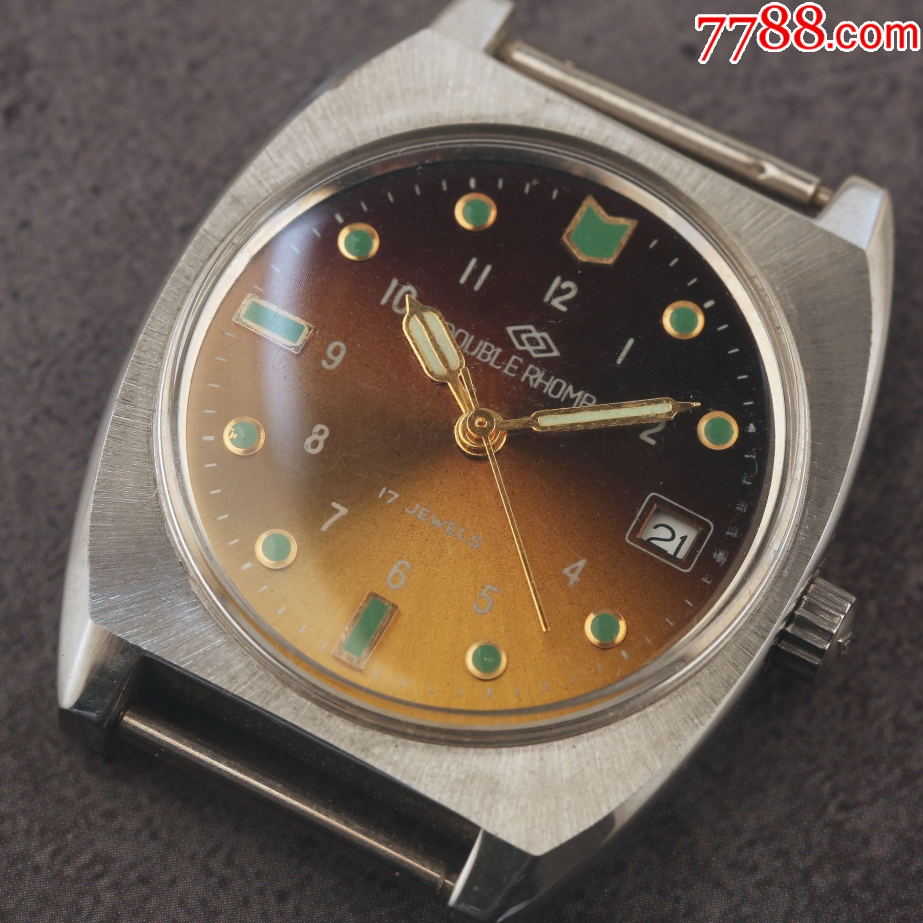 北京双城古董表渐变卡其色官财款-价格:50元-au36016329-手表/腕表