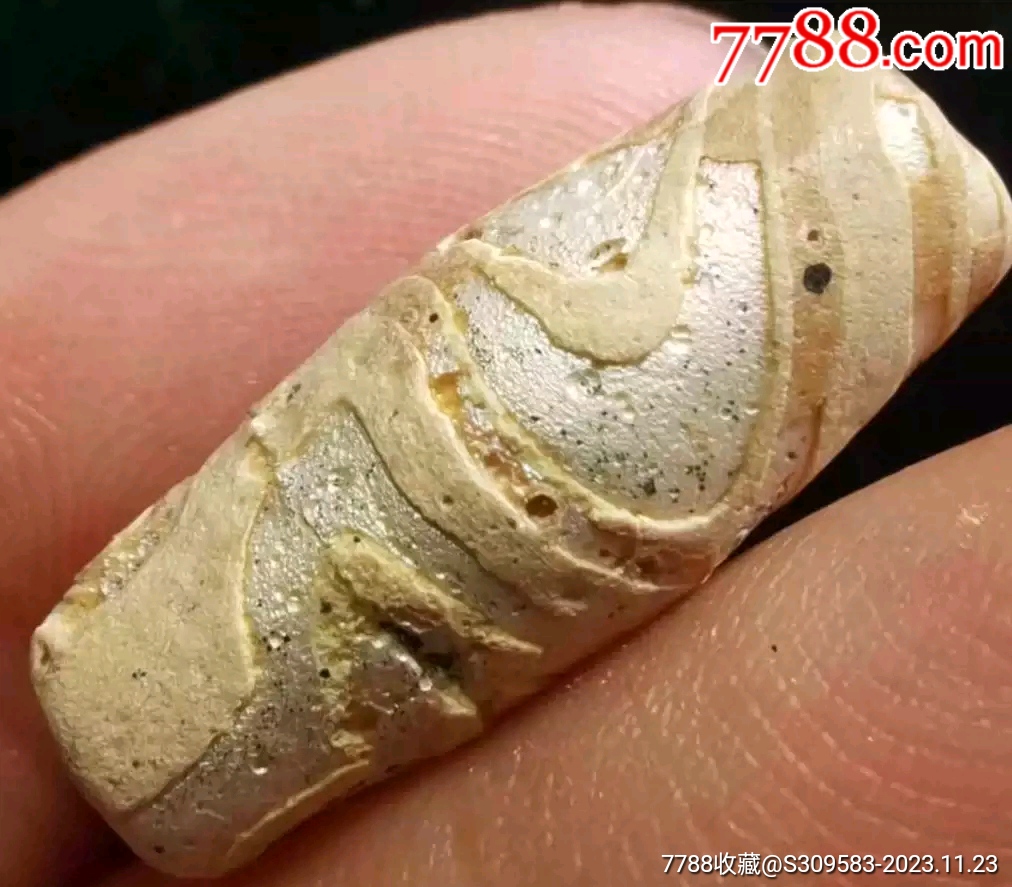 千年高古七彩蛤蜊光老琉璃-价格:980元-au36044148-琉璃珠/球 -加价