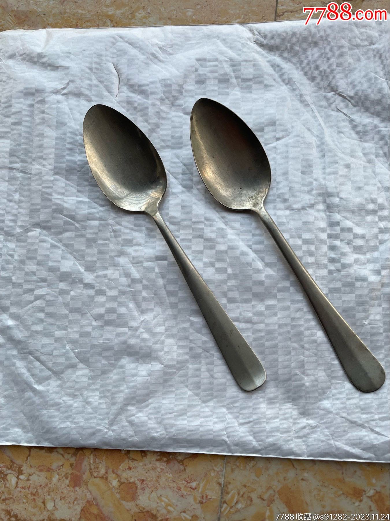 德国银合金汤匙2把