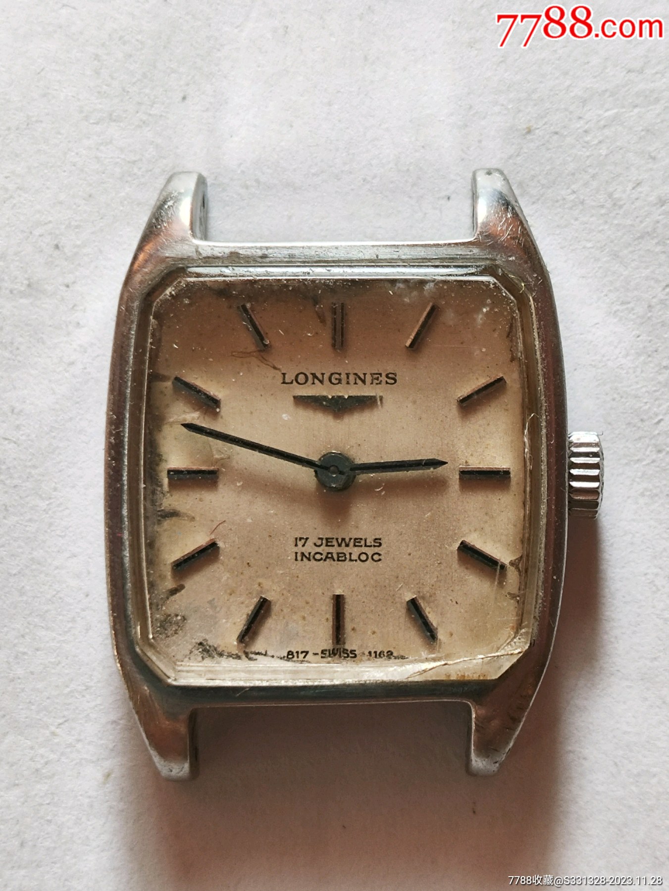 瑞士浪琴手动上弦机械表瑞士老手表手动机械古董表