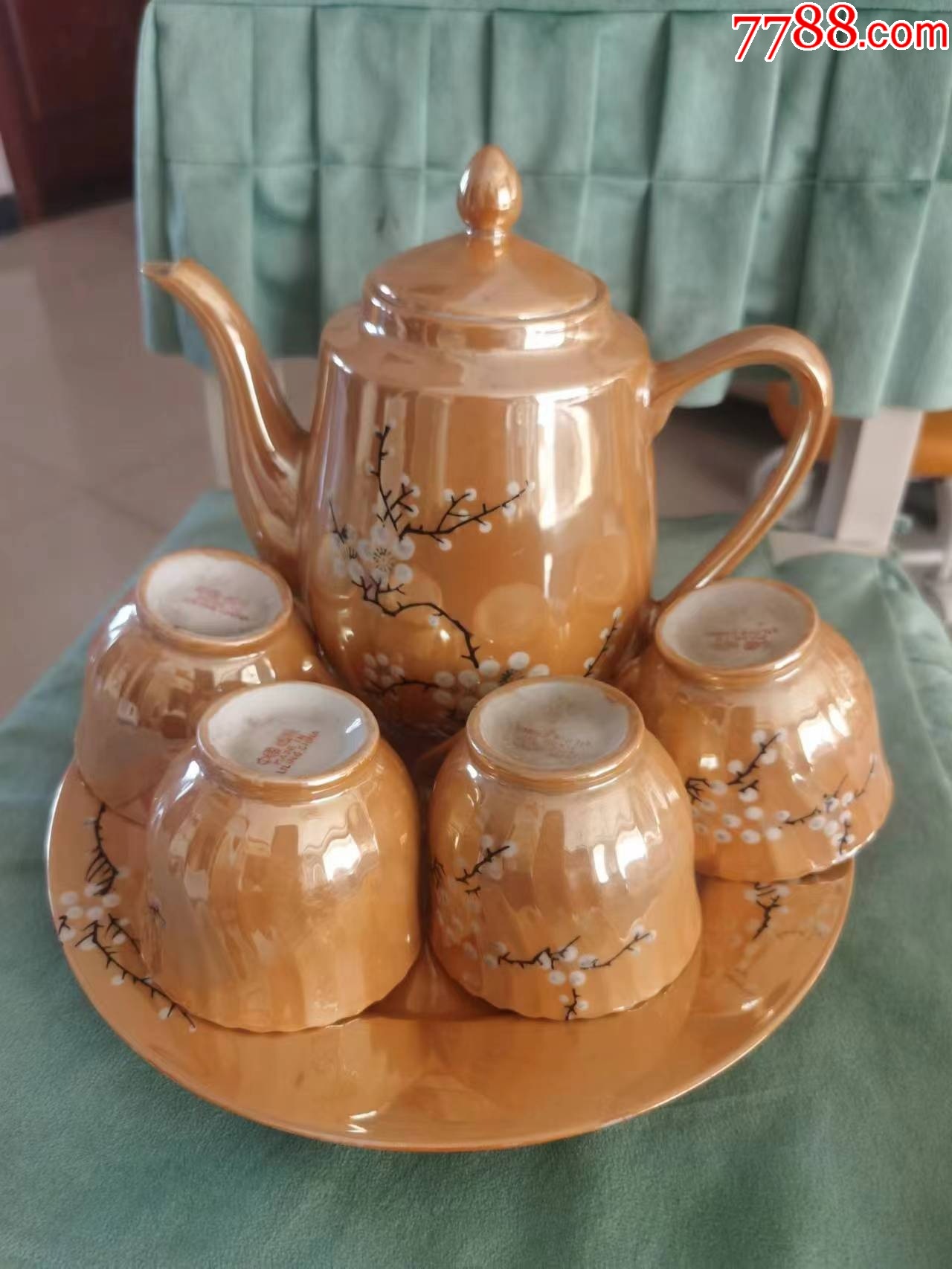 醴陵梅花茶壶一套