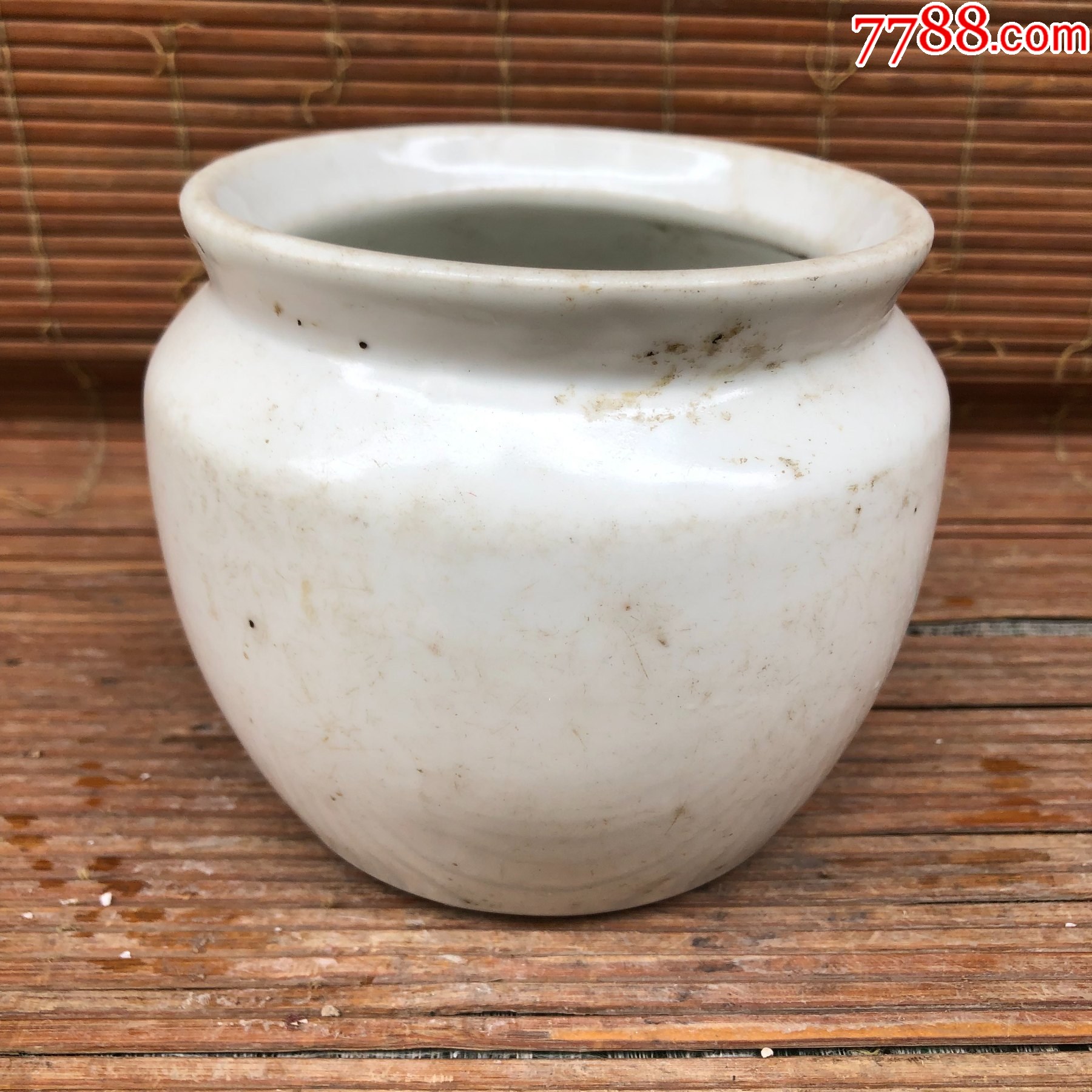 老白釉瓷器小罐