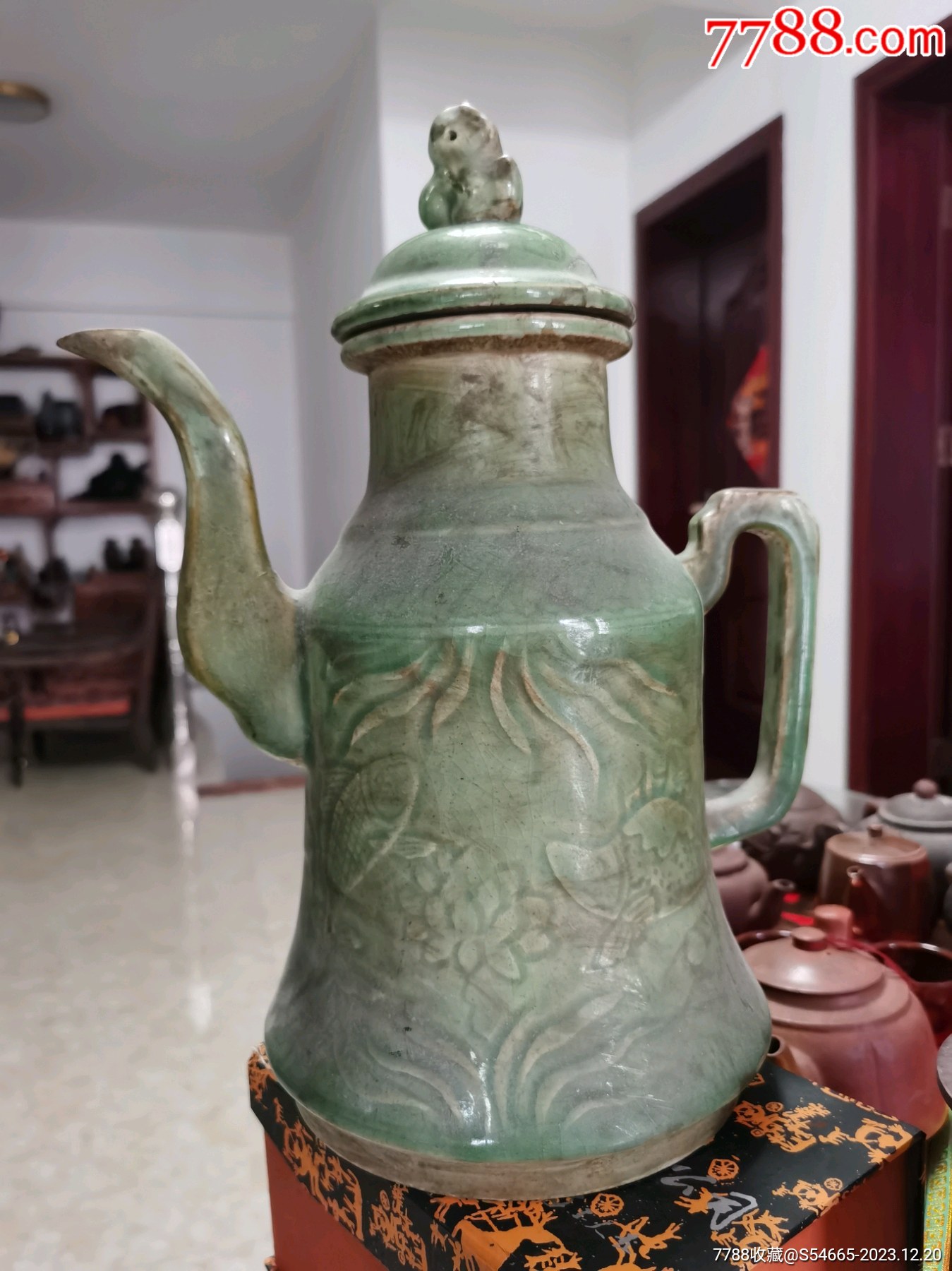 民国石湾窑瓷器大茶壶摆件_价格200元_第1张
