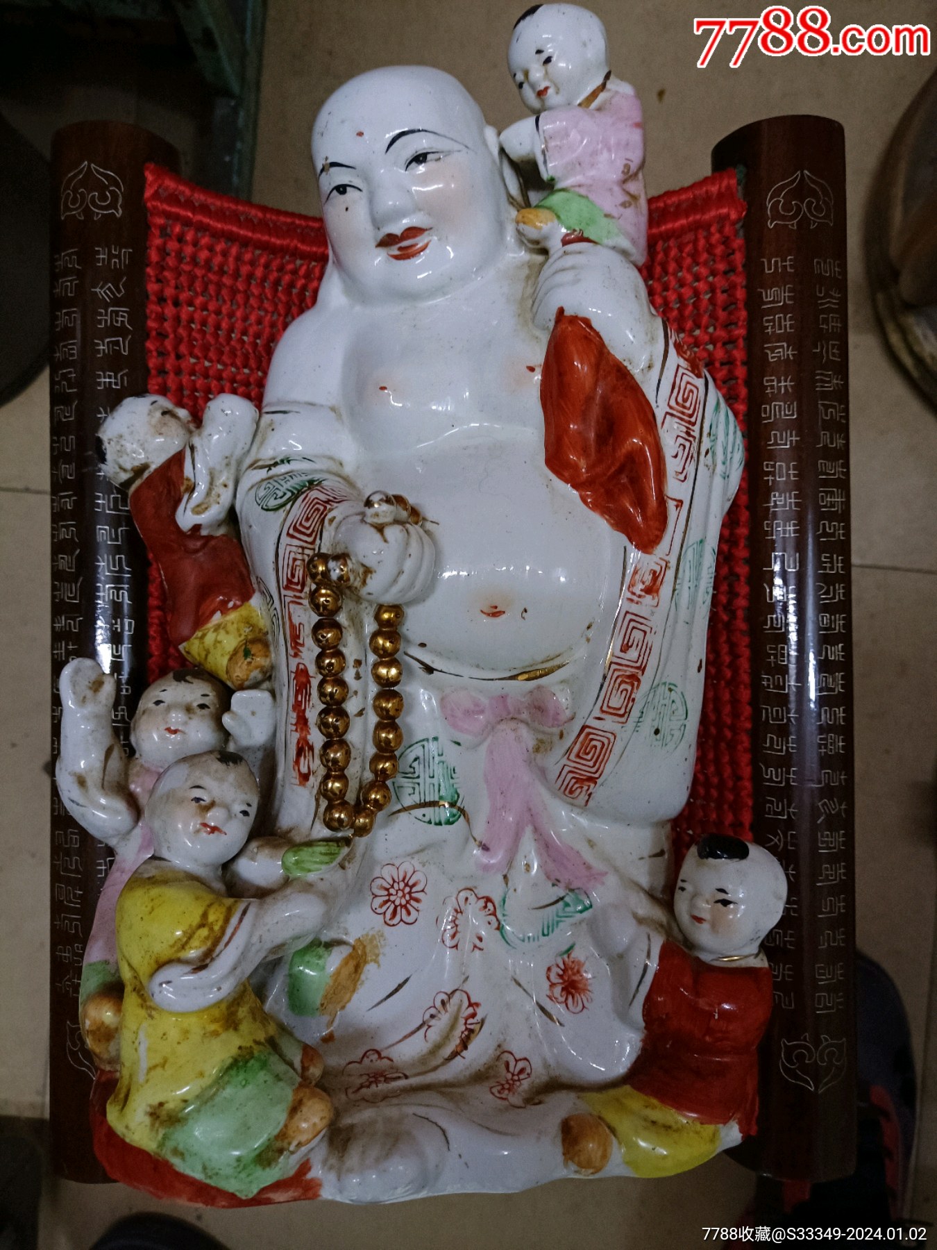 80-90年代五子登科佛一座35高少见款式