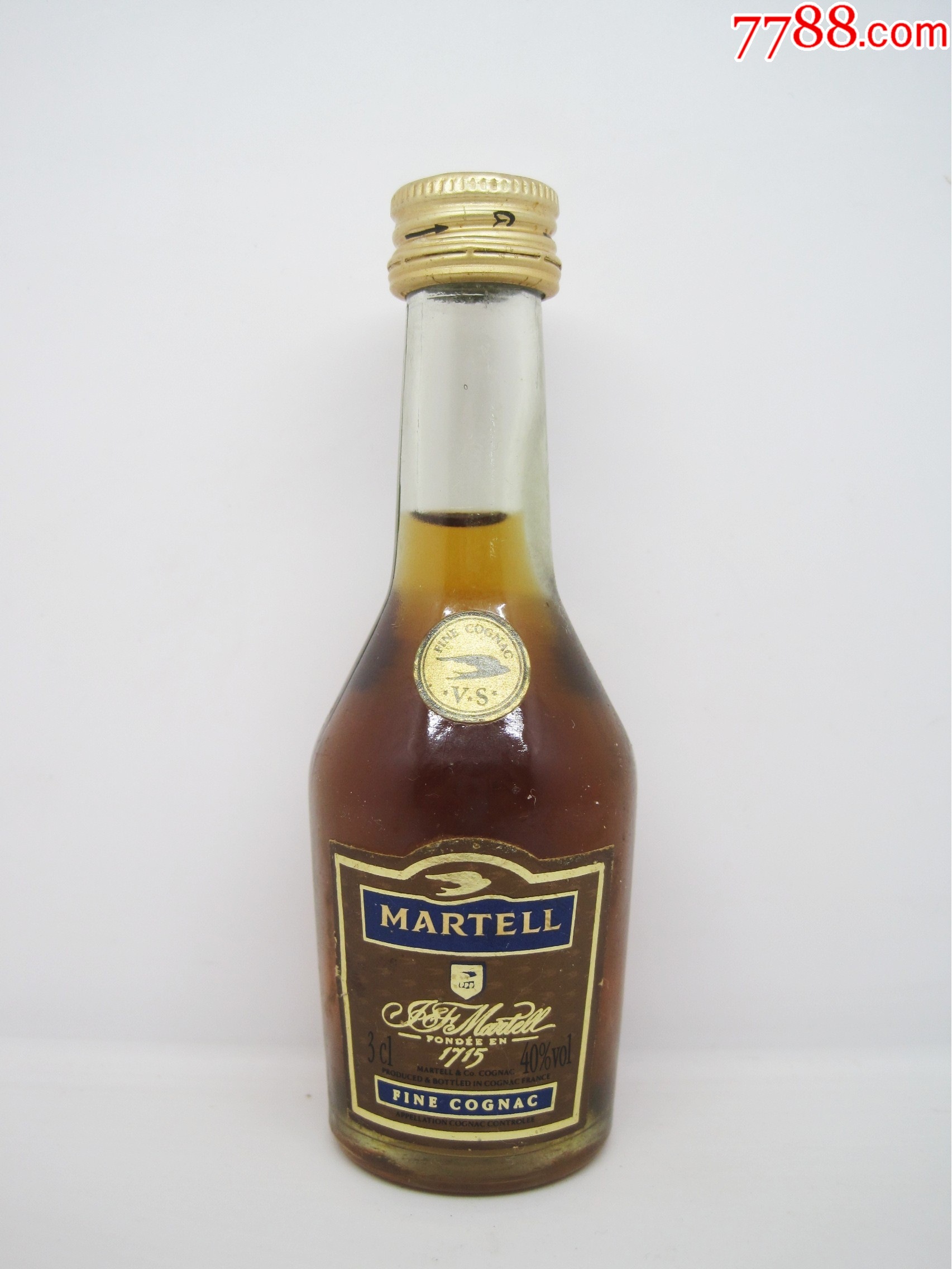 小酒版馬爹利1715白蘭地酒martell1715老洋酒小酒版老酒收藏品