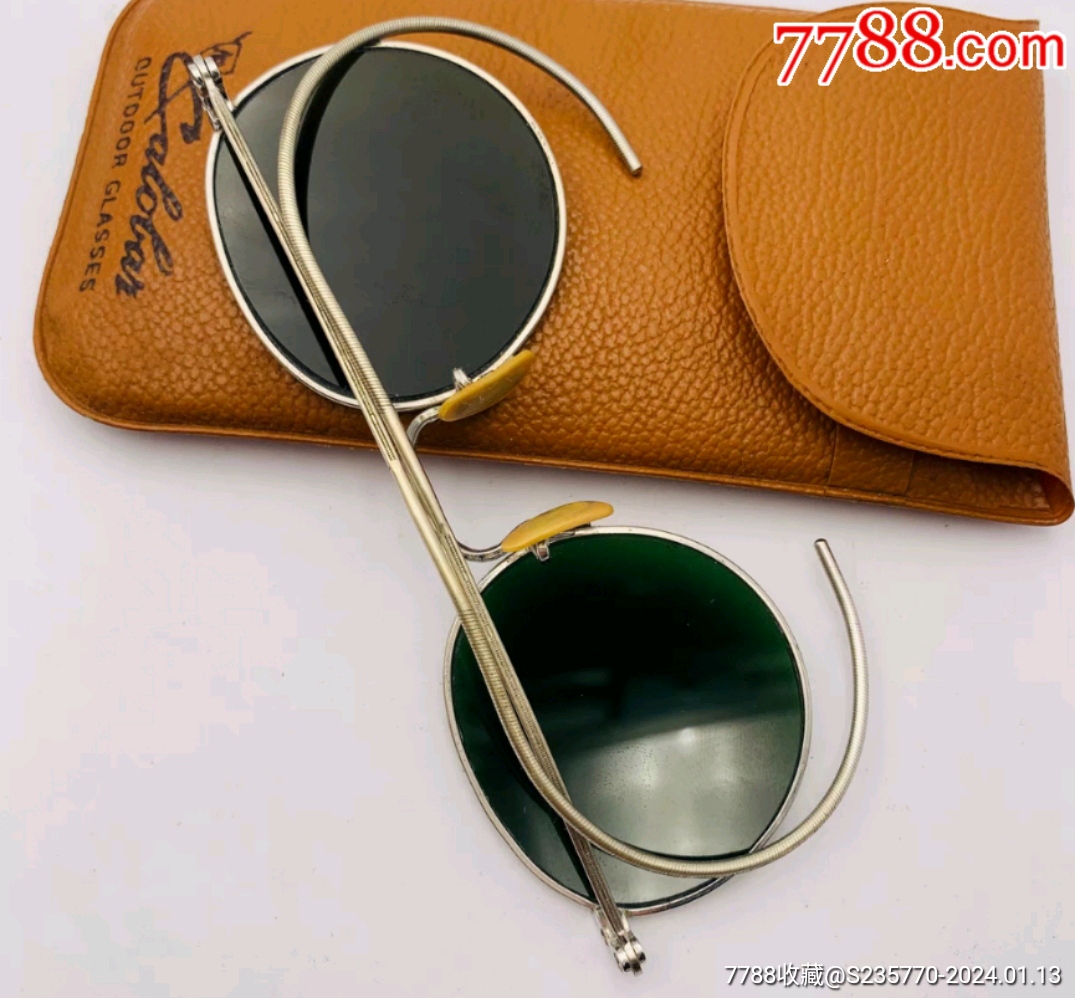 vintage老墨镜3.40年代FULVUE太阳镜古着眼镜阿美咔叽玻璃镜片_其他眼镜_梦回故国【7788收藏__收藏热线】